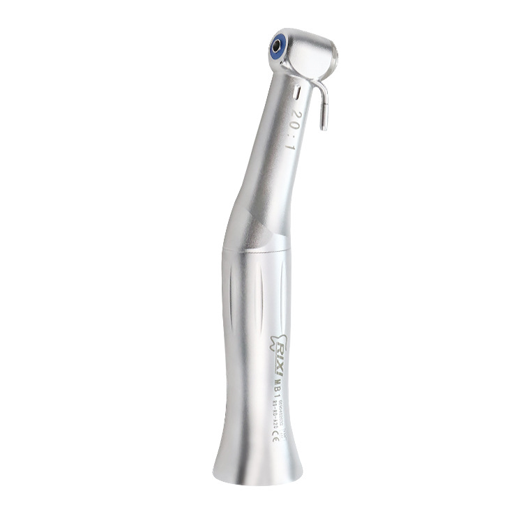 Pieza de mano dental de baja velocidad 20:1 con canal de agua externo, tipo presión, para implantes, con ángulo de reducción y luz, para uso médico.
