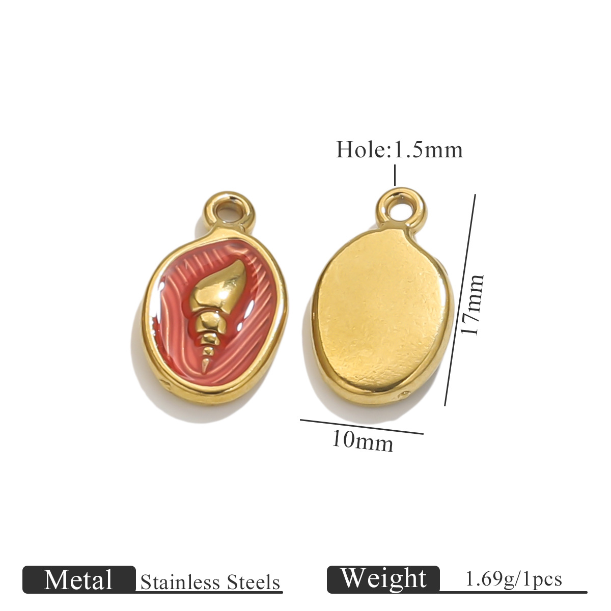 Accesorios de joyería DIY acero inoxidable serie marina colgante sirena concha estrella de mar colgante pulsera collar