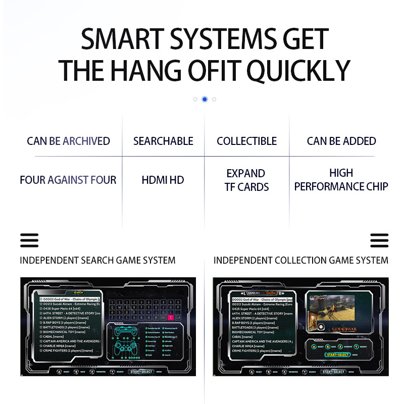 Consola de Juegos G11PRO Transfronteriza, Cuidadosamente Seleccionada, Receptor de TV 4K con Sistema Dual Android, Inalámbrico, para Dos Jugadores