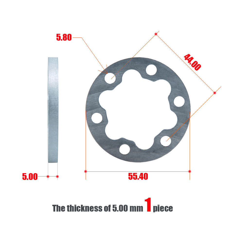 Monopatín bicicleta eléctrica disco de freno arandela modificación accesorios grueso 2 3 4 5 mm 6 agujero brida procesamiento Junta