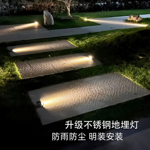 0-10V Dimmable Stainless Steel Turtle Lamp Led Side-Emitting Underground Lamp Sensor Courtyard Floor Lamp Outdoor