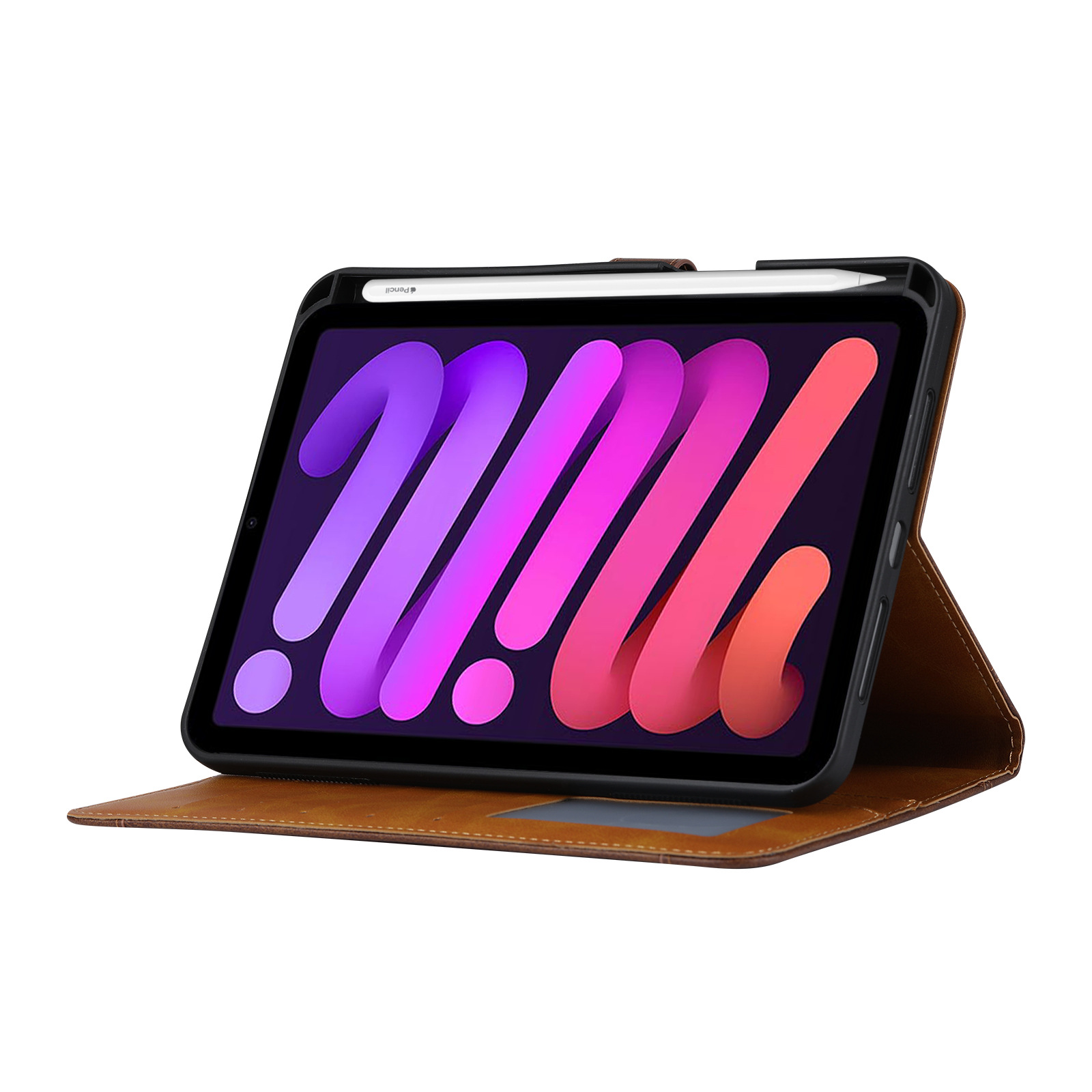 Funda de cuero adecuada para iPad mini7, funda protectora para tablet, tarjetero externo, funda de cuero para teléfono móvil MINI A17PRO