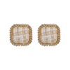 Silver needle, square retro brand earrings, silver 925 sample, wholesale