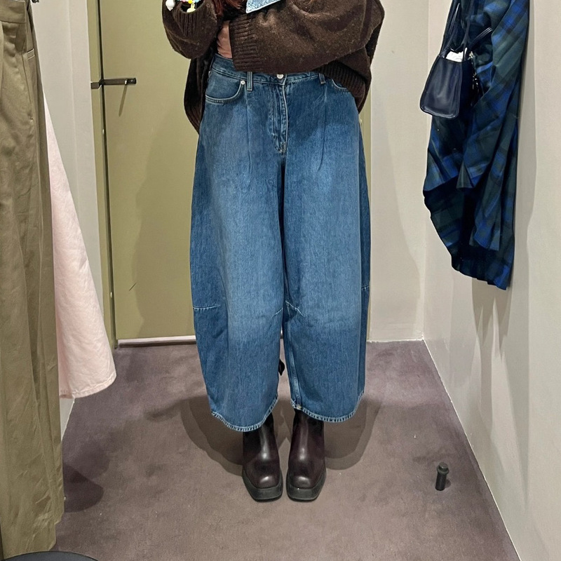 In Stock Cs Women's Casual Mid-Waist Barrel-Shaped Jeans Blue 2026 Spring New Product 1298857005 In Stock Cs Women's Casual Mid-Waist Barrel-Shaped Jeans Blue 2026 Spring New Product 1298857005