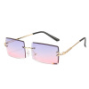 Square fashionable sunglasses, glasses, internet celebrity, gradient