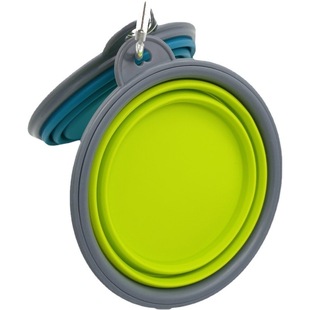 Portable Pet Folding Bowl Silicone Dog Bowl Cat Bowl Outdoor Hanging Plastic Dog Pet Bowl Wholesale