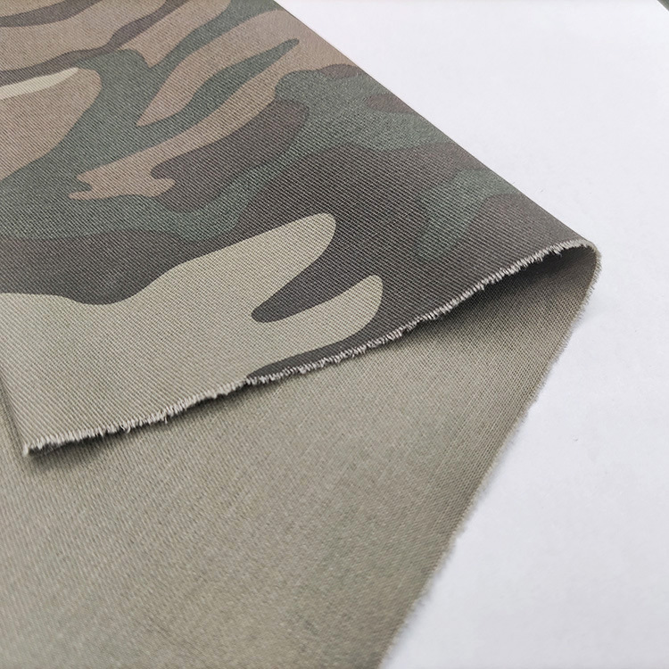 Tejido textil de algodón de impresión digital con tela de camuflaje de twill uniforme