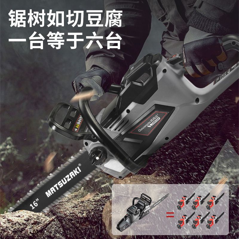 新款80V大功率锂电锯无线充电式进口电链锯原装伐木锯电锯
