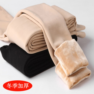 Light-leg Artifact One-piece Pants Women's Winter Fleece-lined Thickened Leggings Spring and Autumn Elastic Thin Anti-hook Silk Pantyhose