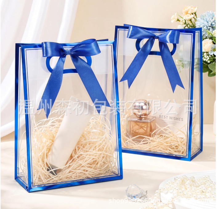 PP bolsa de regalo transparente dama de honor de boda bolsa de mano simple de Navidad regalo de cumpleaños bolsa de regalo de PVC image 22