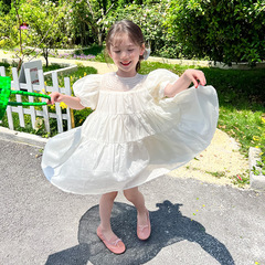 Girls' Personality Dress Children's 2022 Summer New Children's Stylish Skirts Baby Summer Thin Princess Dress