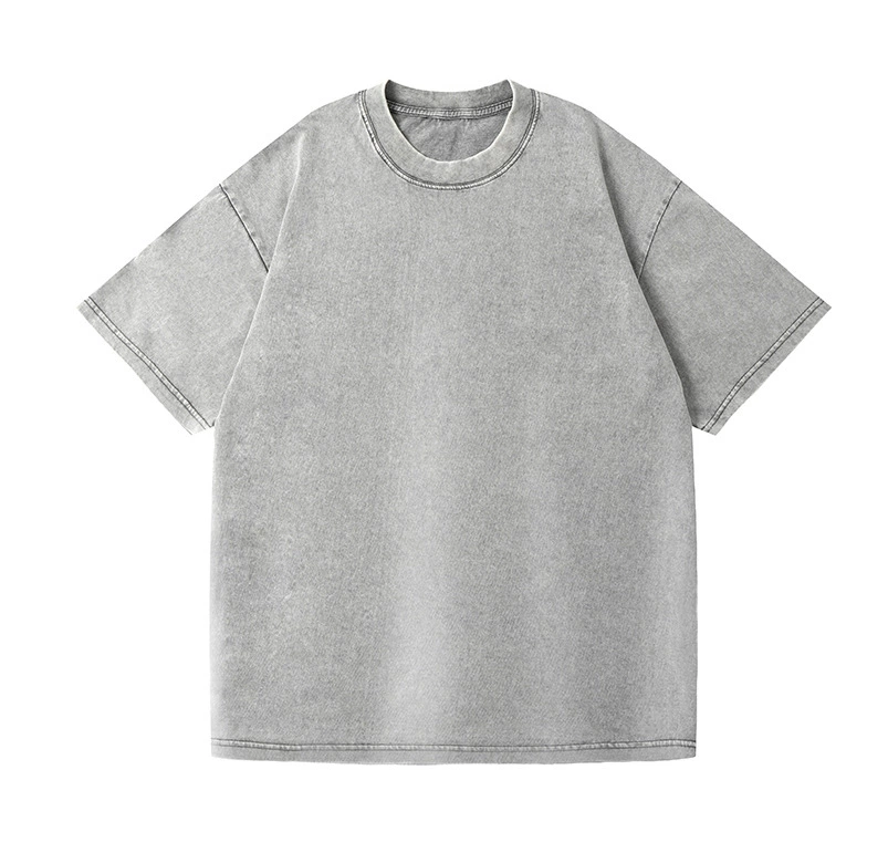 Хлопковая футболка унисекс, свободный крой, принт снежинка, 230 г стиль «washed vintage»