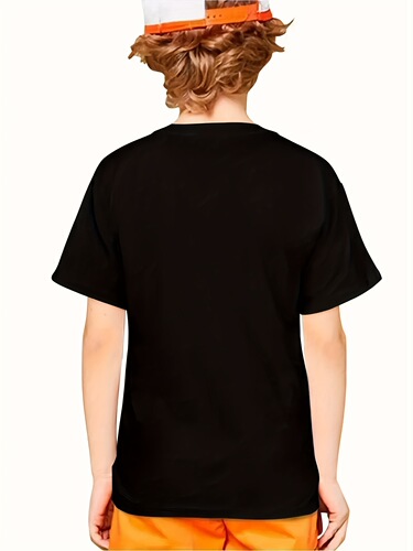 Boys' Basketball Graphic Print Short Sleeve T-Shirt 200g