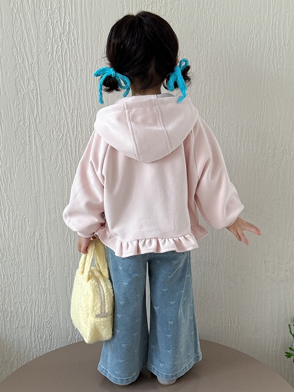 奶油外套春秋季2025新款小女孩宝宝秋款小童连帽上衣儿童秋装衣服|undefined