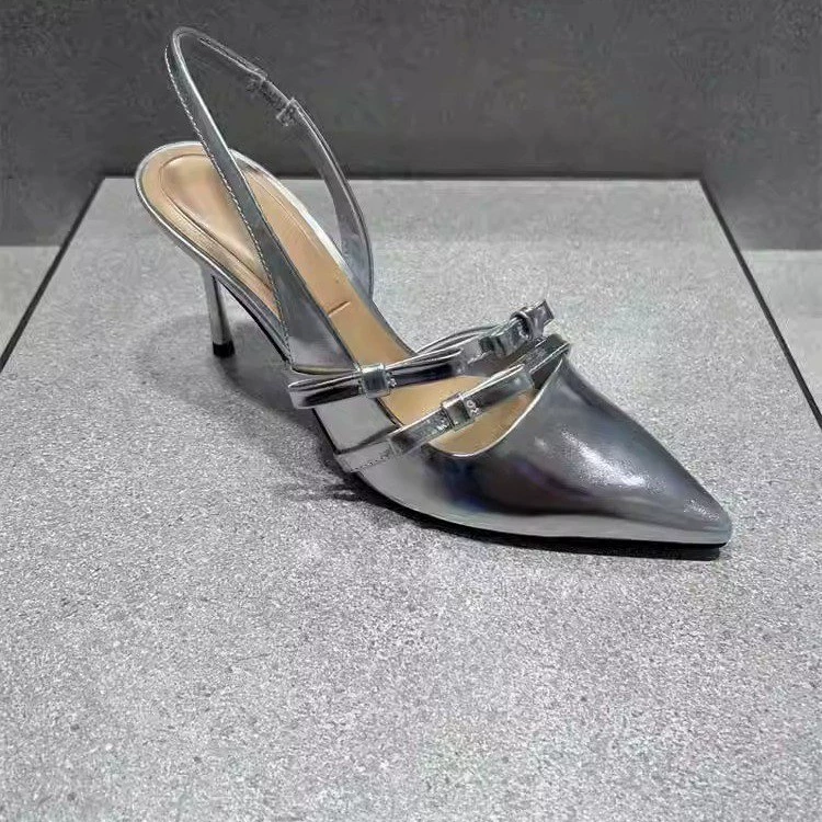 Обувь, универсальные босоножки с острым носком и бантом, французский стиль, 2025 год