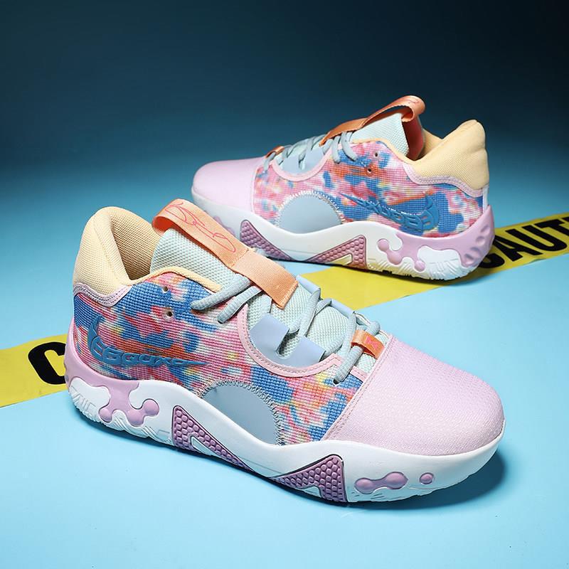 Paul George PG6 basketball shoes, featuring a "Bubble Pepper" design, All-Star edition, cherry blossom pattern, suitable for youth players, durable, shock-absorbing, and designed for actual game play Paul George PG6 basketball shoes, featuring a "Bubble Pepper" design, All-Star edition, cherry blossom pattern, suitable for youth players, durable, shock-absorbing, and designed for actual game play