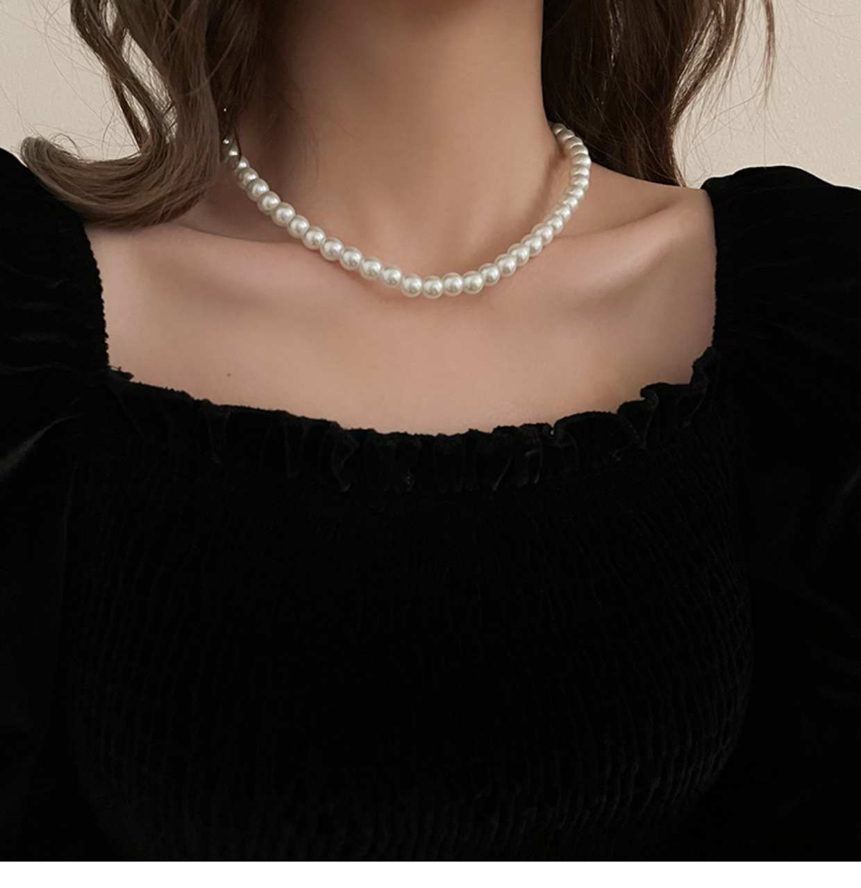 15g Weight Necklace Classification Pearl Chain Material Beaded Chain Chain Type 1 Piece Quantity Wedding, Travel Occasion Artificial Pearl, Alloy Material Solid Color Pattern Unisex Gender Beaded Design Casual, Elegant, Lady Style Casual Elegant Lady Solid Color Artificial Pearl Beaded Chain Layered Necklaces Wholesale 5