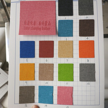 1699复古珠帆布纹pu热压变色皮革相册菜谱封面箱包人造仿皮面料