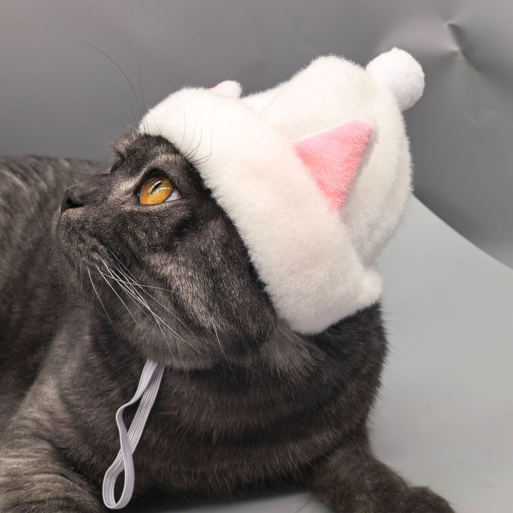 Gorro de pelagem sintética de coelho para gatos e cães_voghion.com