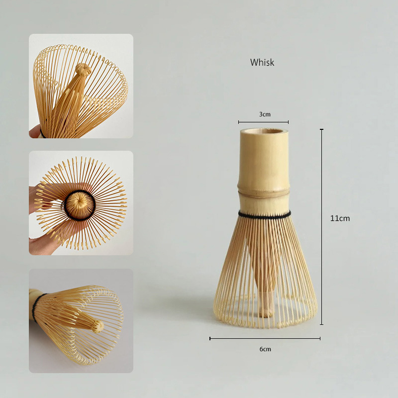 Matcha Bamboo Whisk Song Dynasty Tea Making Tool Tea Ceremony Foam Mixing Brush Tea Whisk Tea Stand Set Handmade