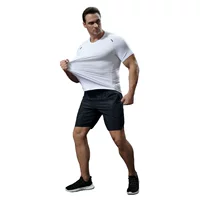 LULU Мужская одежда для йоги Спортивная футболка с короткими рукавами свободная тонкая фитнес-тренировочная футболка дышащая быстрая сухая бег топ