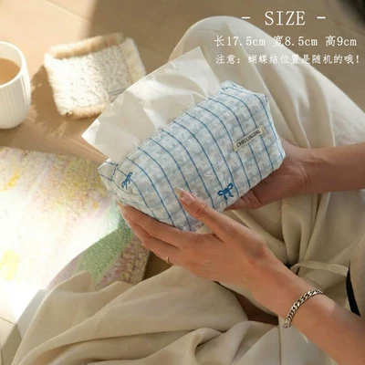 Car tissue box/set, Nordic-style polka dot tissue - sea-salt-butterfly