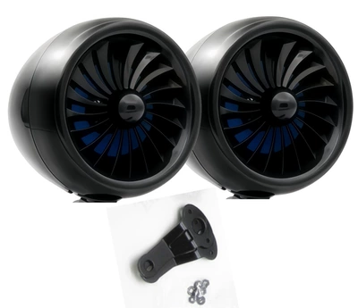 12V Waterproof Speaker 3inch: Motorcycle Helmet Headset - black-spk90mb