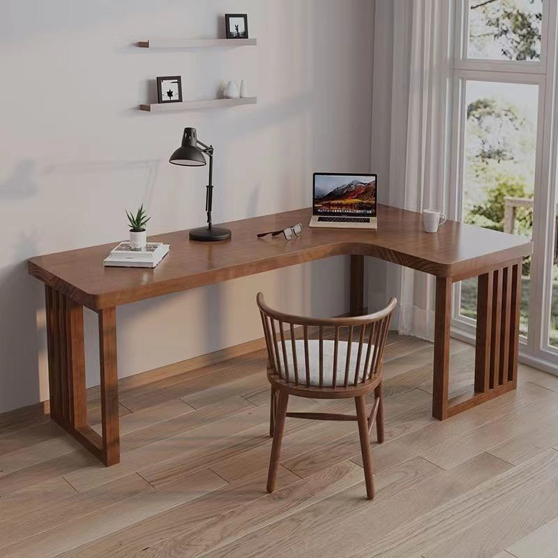 Solid Wood Desk Corner Desktop Computer Table Home Bedroom Wall Simple L-Shaped Table Corner Study Desk