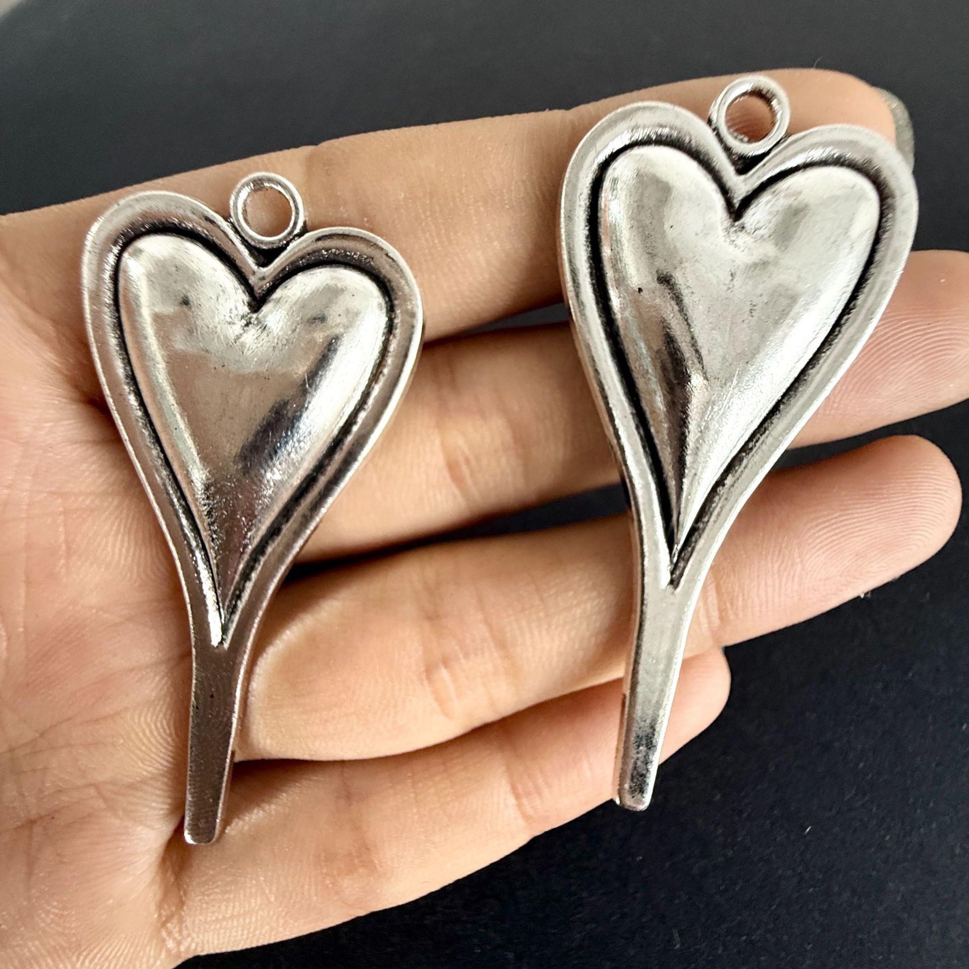 Moda alta gota de amor colgante collar largo colgante llavero accesorios simples de moda universal