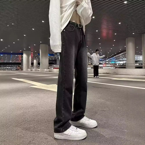Hollywood-style men's summer 2024 new fashion denim jeans hip-hop Instagram trendy high street fashion punk cool pants