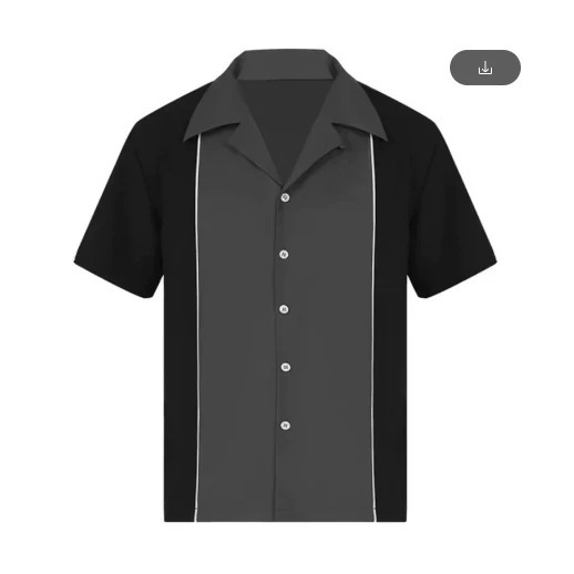 2025 Summer New Men's Bowling Shirt Vintage Short-Sleeve Button-Down Shirt Casual Multi-Color Striped Shirt 2025 Summer New Men's Bowling Shirt Vintage Short-Sleeve Button-Down Shirt Casual Multi-Color Striped Shirt