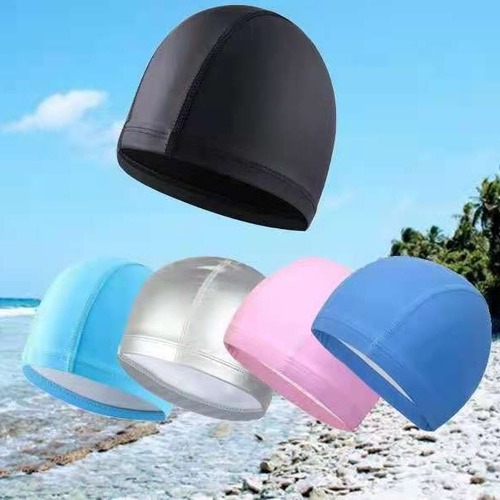 Swimming cap for men, women and children, adult swimming cap, waterproof, comfortable, professional PU silicone hat, swimming goggles set, equipped without tying the head