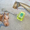 Pc single button-yellow transparent-snake bone chain
