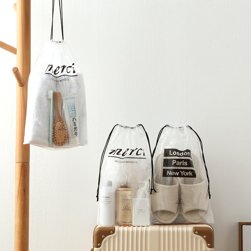 Travel shoe bag, shoe bag, shoe storage bag, dustproof bag for shoes, organizer bag, transparent slipper drawstring pocket