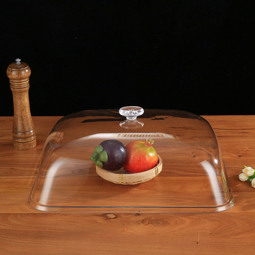 Food cover PC transparent rectangular cover plastic food preservation cover fall-resistant acrylic cake cover fruit plate cover