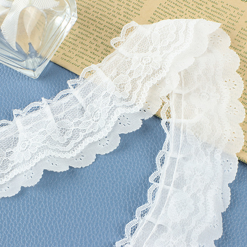 Exquisite lace, pleated lace, wedding dress lace accessories factory