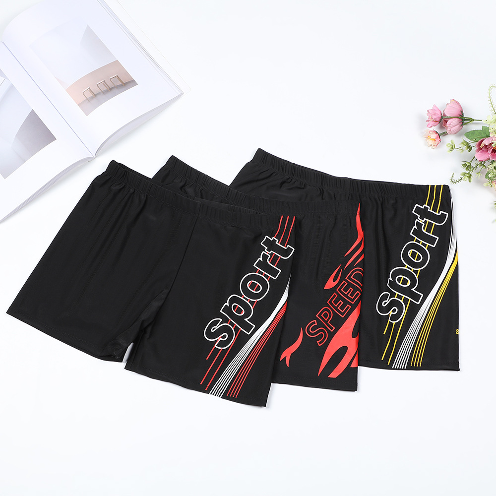 Men's Printed Swim Trunks, Medium and Large Sizes, Swimming Trunks for Hot Springs and Beaches, Anti-Embarrassment Design, Swimming Gear