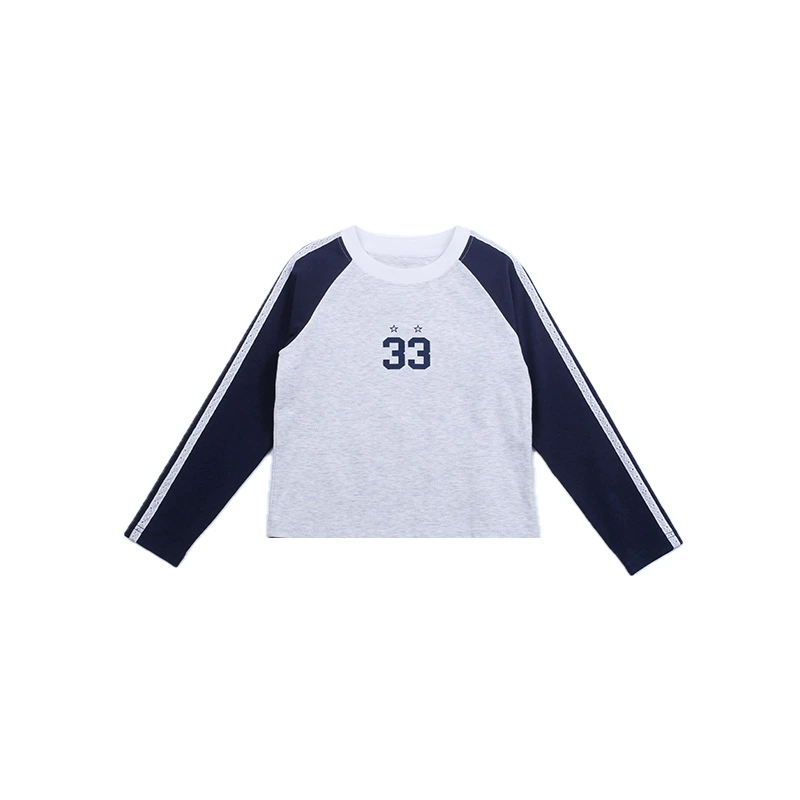 艾摩贝贝 Short children's body-friendly design T-shirt for leisure, slim fit, trend of season, with short sleeve