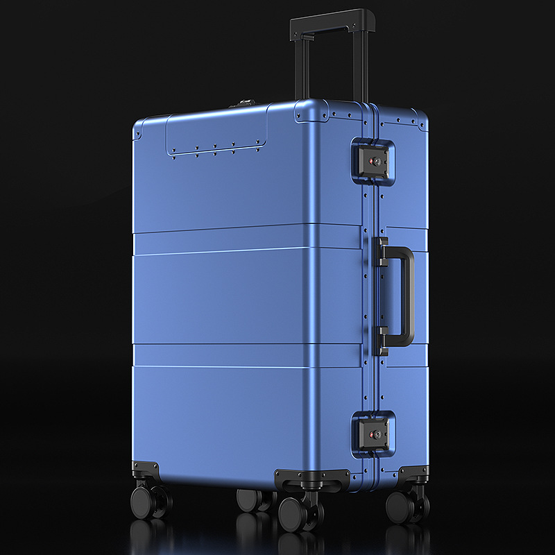 Equipaje abierto de aleación de magnesio de aluminio Equipaje de gama alta de 20 pulgadas Caja de metal de carro de negocios de 24 pulgadas