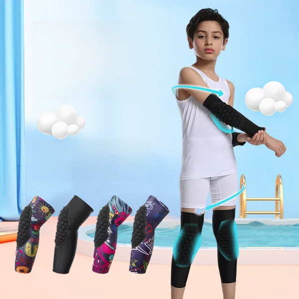 Wholesale Children's Honeycomb Elbow Guard Arm Guard Outdoor Wheel Scooter Sports Protector Riding Football Basketball Sports Knee Guard