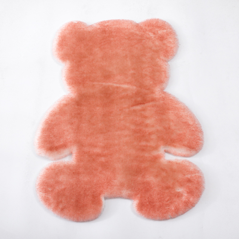 Alfombra de piel sintética de conejo de Amazon, diseño de dibujos animados, para sofá, dormitorio, mesita de noche, ventana, habitación infantil, alfombra de suelo de peluche, bonita y divertida image 6