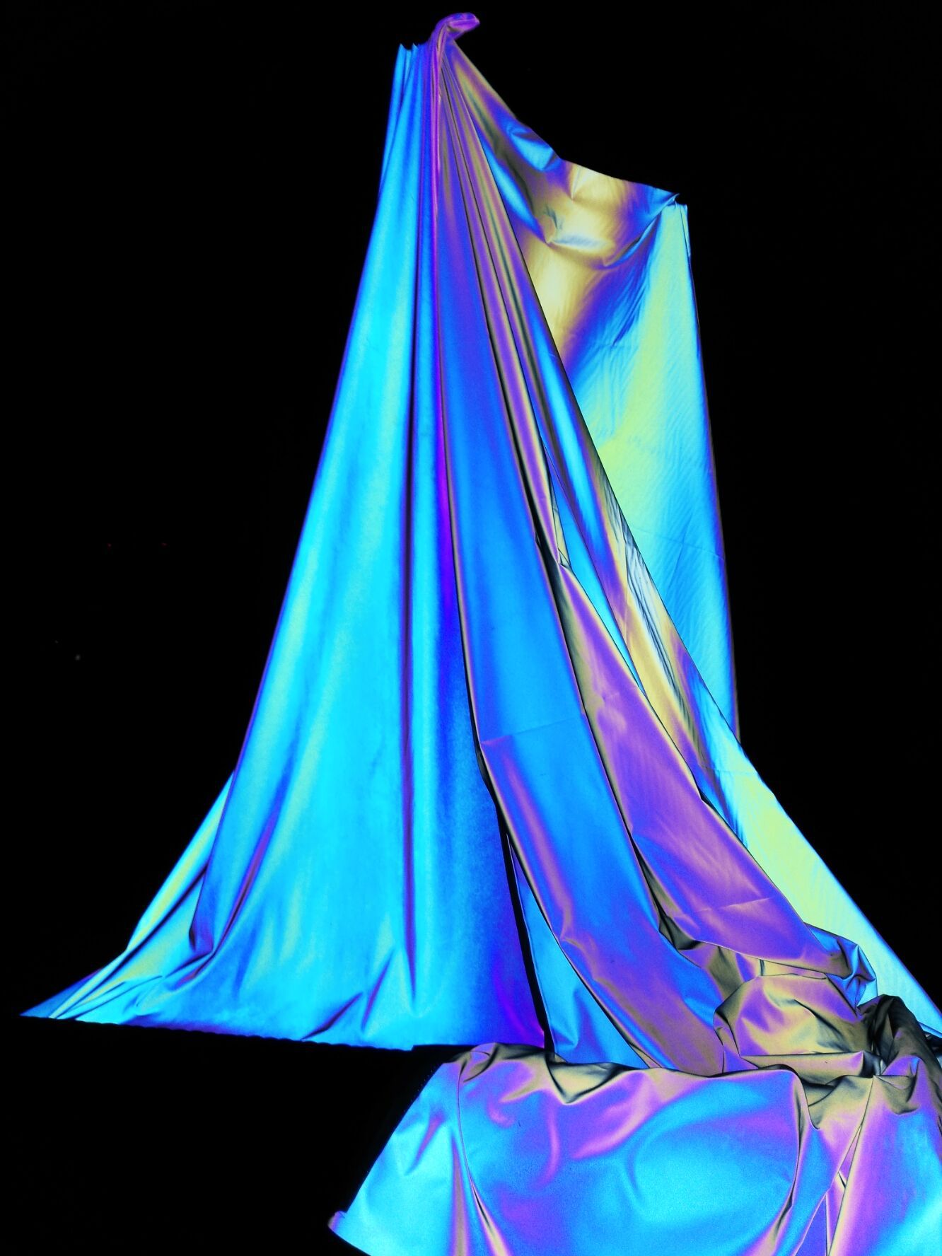 청자색 반사 스트레치 천