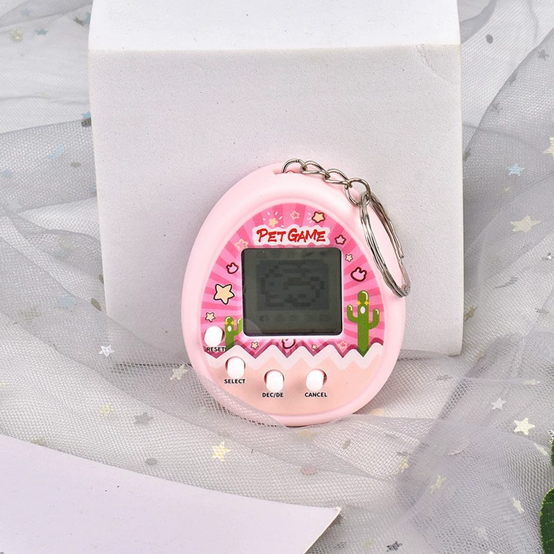Виртуальный брелок-питомец (Tamagotchi) Сердечки и ретро-формы, на батарейках, карманная игрушка