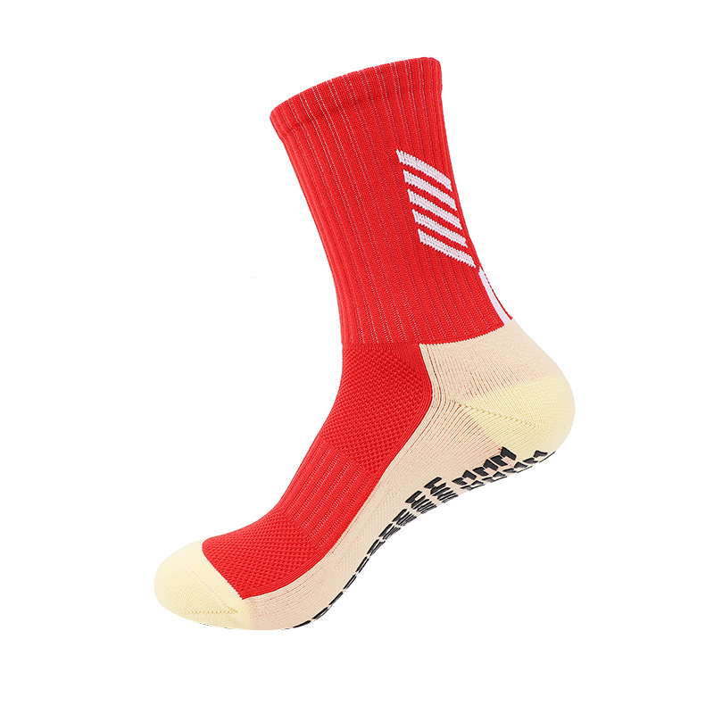 Calcetines de fútbol de media caña unisex para entrenamiento/competición, suela de toalla reforzada，antideslizantes