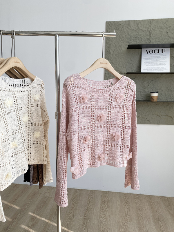 【Autumn New Arrival】演绎属于你的秋日风情#设计感镂空针织衫|undefined
