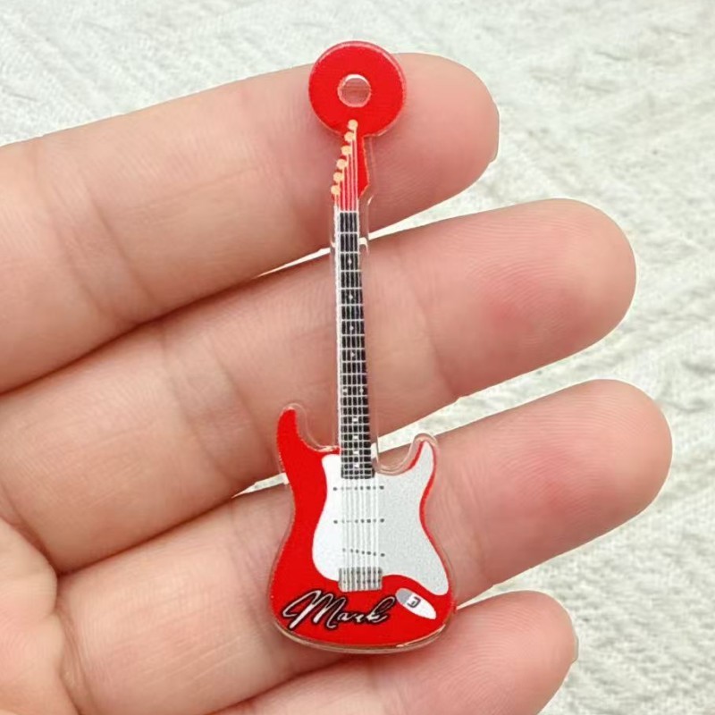 新色アクリルギターアクセサリーイヤリングキーホルダーペンダントネックレスイヤリングペンダントヘアアクセサリーペンダントアクセサリー|undefined