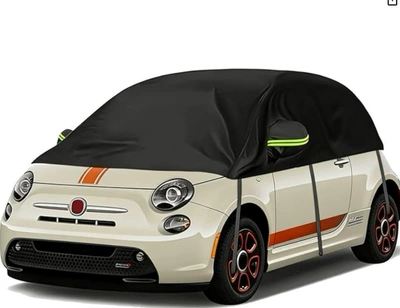Car Snow-proof Car Half-cover Car Clothes Sun-proof Rain-proof Cover Cover Sunshade Dustproof Frozen Car Cover Cloth (Car clothing) - silver-thickened-oxford-cloth-half-cover-black-sedan