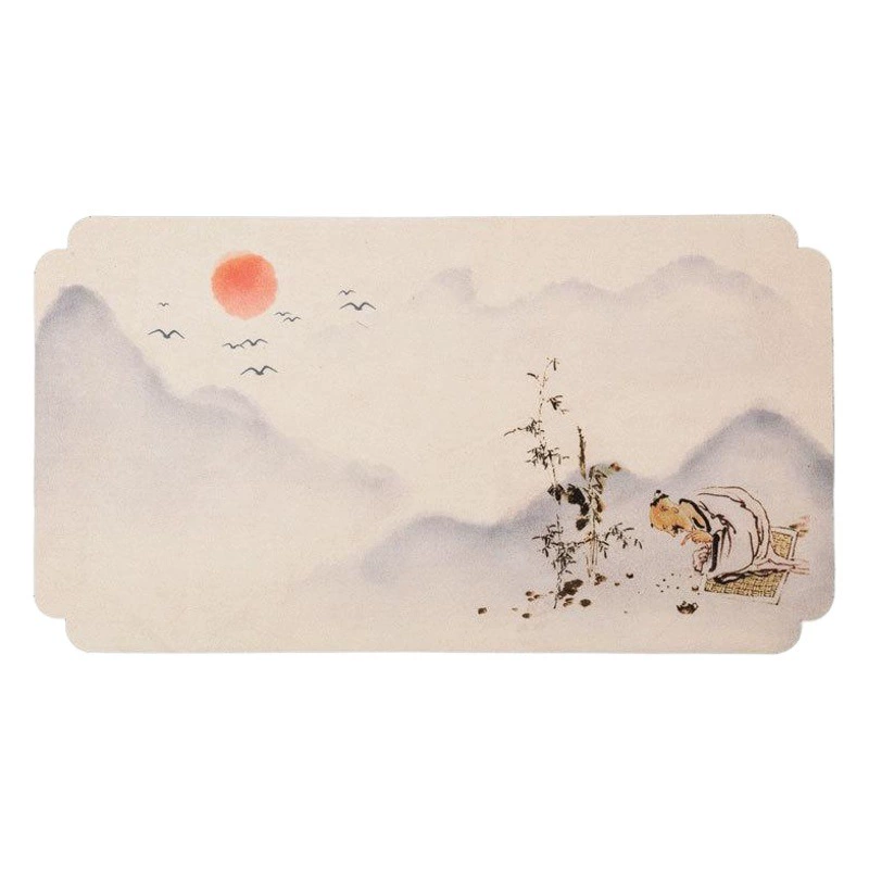 Окрашенный чайный коврик маленький чайный магазин замшевая водонепроницаемая ткань дзен стол флаг чайный коврик новый китайский стиль сухой скатерть чайная церемония