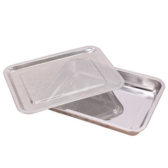 濾油盤不鏽鋼小孔淺密孔漏盤瀝水瀝油方盤茶盤隔油炸串商用濾油盤