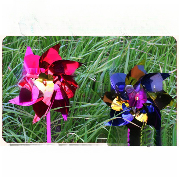 Plastic colorful cartoon windmill toy for kindergarten